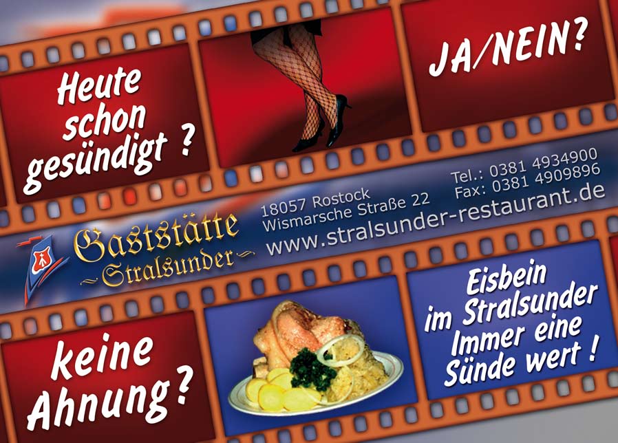 Restaurant Stralsunder Postkarte 2008